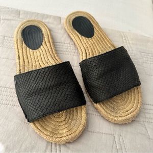 UGG Espadrille Leather Slides